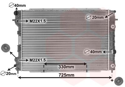 VAN WEZEL Radiaator,mootorijahutus 37002199